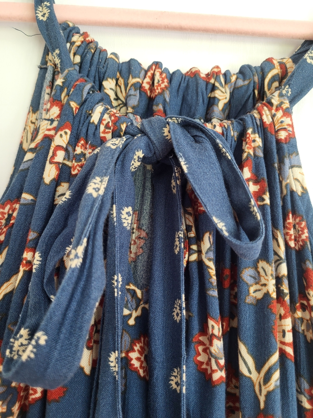 Wonderly Navy Floral Boho Tiered Maxi Dress - Picture 2 of 7